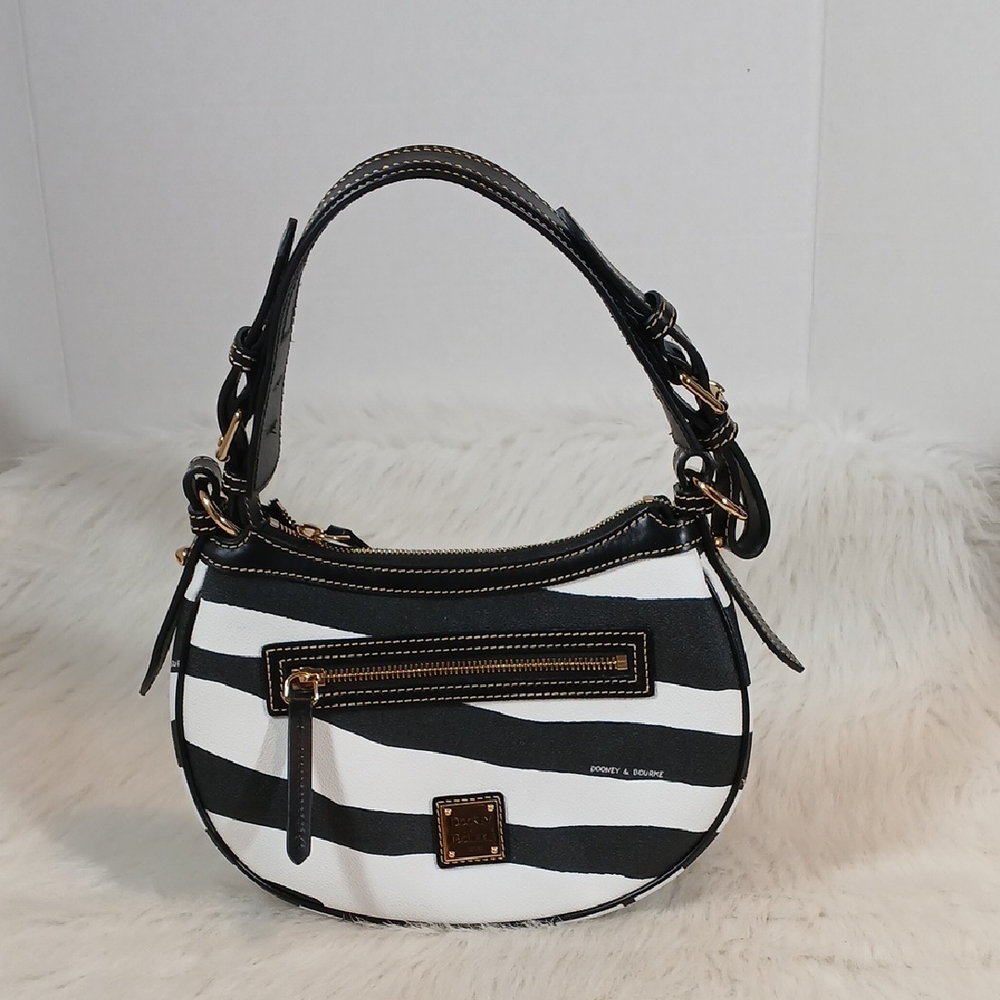 Dooney & Bourke Zebra Stripe Hobo/ Shoulder Bag
